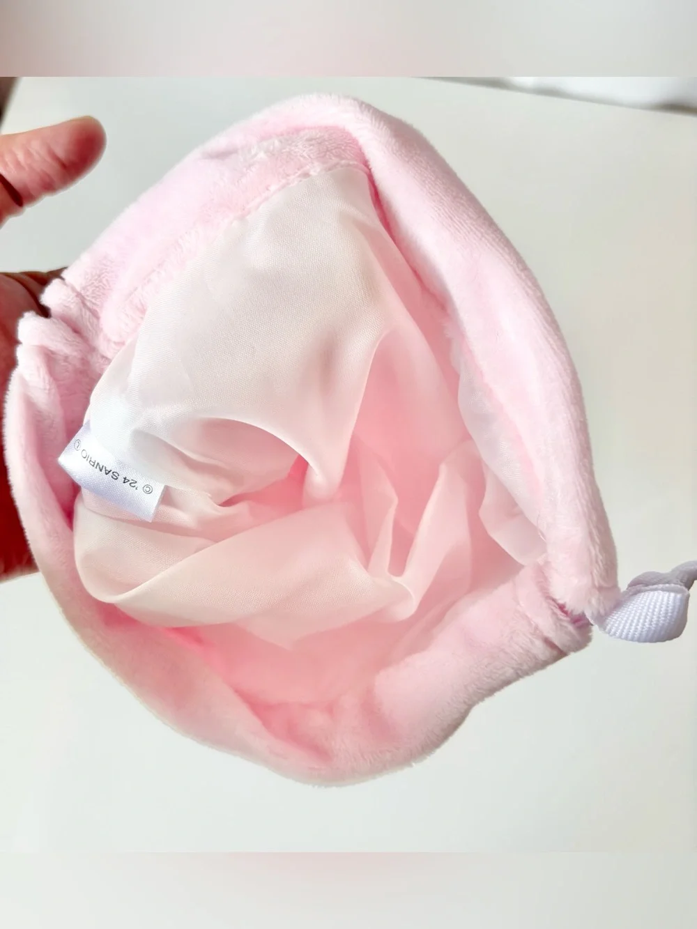 Charmmy Kitty Soft Pink Plush Drawstring Bag NWT Sanrio Japan Exclusive